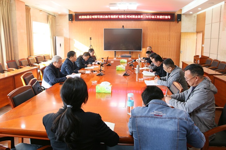 云煤（008PG国际）集团总经理助理、改革办主任陈家昆一行到云南羊场煤矿有限公司开展国企改革三年行动督导调研