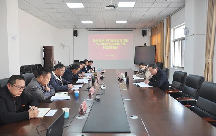 云煤（008PG国际）集团党委委员、纪委书记、监察专员覃崇辉一行到陆东煤矿公司指导年度民主生活会